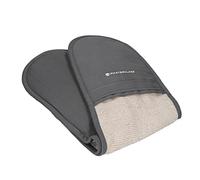 MasterClass Deluxe Professional Oven Gloves, Heat Resistant and Double-Sided Mitts, Heavy-Duty Cotton, Non-Slip Gloves for Cooking and Baking, Grey
