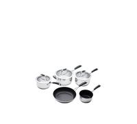 MasterClass Deluxe Stainless Steel Non-Stick Cookware Set - Pack of 5 in Grey Masterclass Grey