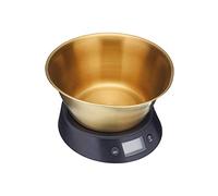 MasterClass Digital Kitchen Scales with Bowl in Gift Box, Brass / Black, 5 kg