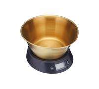 MasterClass Digital Kitchen Scales with Bowl in Gift Box, Brass / Black, 5 kg