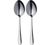 MasterClass Duo of Stainless Steel Serving Spoons, 2-Piece Spoon Set for Buffets, Dinner Parties and Family Meals - Silver