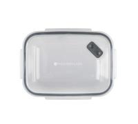 MasterClass Eco-Snap 1.5L Recycled Plastic Food Storage Container with Lid, BPA Free Lunch Box, Prep & Leftovers, Clip Lock Shut, Recycled, Reusable & Recyclable, Freezer & Microwave Safe, Rectangular