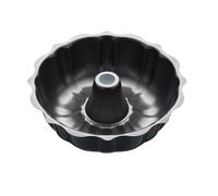 MasterClass FBA_KCMCHB18 27 cm Fluted Ring Cake Tin with PFOA Non Stick Coating, Robust 1 mm Thick Carbon Steel, 10.5 Inch Savarin Mould, Grey