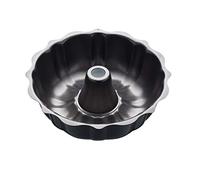 MasterClass FBA_KCMCHB18 27 cm Fluted Ring Cake Tin with PFOA Non Stick Coating, Robust 1 mm Thick Carbon Steel, 10.5 Inch Savarin Mould, Grey