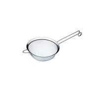MasterClass Fine Mesh Sieve, Stainless Steel, Polished Rim and Handy Round Bowl with Hooked Handle, 18cm (7"), Tagged, Silver