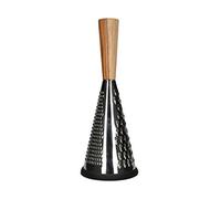 Masterclass Gourmet Cheese Large Vintage-Style Conical Cheese Grater with Wooden Handle, 13 x 13 x 33 cm (5" x 5" x 13"), Silver/Brown