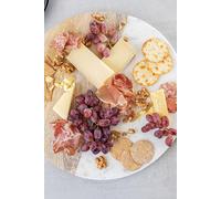 MasterClass Gourmet Prep & Serve Wood & Marble Paddle Board in White Masterclass White