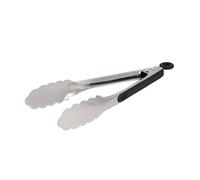 MasterClass Heavy Duty Stainless Steel Kitchen Tongs with Soft Grip, 23 cm (9''), Silver