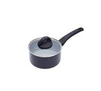 MasterClass Induction-Safe Non-Stick Ceramic Eco Saucepan Tin with PTFE, PFOA and BPA Free Non Stick, 16 cm (6.5"), Black