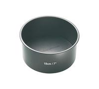 MasterClass KCMCHB11 18 cm Deep Cake Tin with PFOA Non Stick and Loose Bottom, 1 mm Carbon Steel, 6 Inch Round Pan, Grey