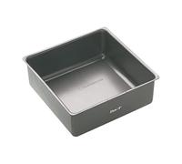MasterClass KCMCHB35 23 cm Deep Cake Tin with PFOA Non Stick and Loose Bottom, 1 mm Carbon Steel, 9 Inch Square Pan, Grey
