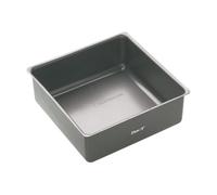 MasterClass KCMCHB35 23 cm Deep Cake Tin with PFOA Non Stick and Loose Bottom, 1 mm Carbon Steel, 9 Inch Square Pan, Grey