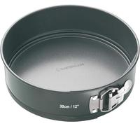 MasterClass KCMCHB45 30 cm Springform Cake Tin with Loose Base and PFOA Non Stick, Robust 1 mm Carbon Steel, 12 Inch Extra Large Round Pan, Grey