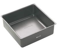 MasterClass KCMCHB56 30 cm Deep Cake Tin with PFOA Non Stick and Loose Bottom, 1 mm Carbon Steel, 12 Inch Large Square Pan , Grey