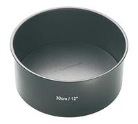MasterClass KCMCHB57 30 cm Deep Cake Tin with PFOA Non Stick and Loose Bottom, 1 mm Carbon Steel, 12 Inch Large Round Pan, Grey
