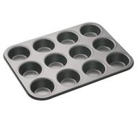 MasterClass Non Stick 12 Cup Deep Baking Pan 35cm x 27cm Grey