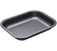 MasterClass KCMCHB72 Small Roasting Tin with PFOA Non Stick, Robust 1 mm Thick Carbon Steel, 27 x 21 cm Sloped Open Roaster Tray, Grey