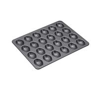 MasterClass KCMCHB92 Madeleine Tray with PFOA Non Stick, Robust 1mm Carbon Steel, 24 Hole Cake Mould, Grey