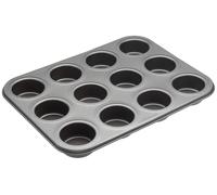 MasterClass KCMCHB96 12 Hole Mini Sandwich Tin with Loose 27 x 36cm, Black
