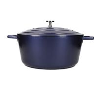 MasterClass Cast Aluminium Casserole Dish, Blue, 28cm/5Litre, Gift Boxed | Arrives in a secure presentation gift box; built for heavy-duty commercial kitchen environments to cook and serve.