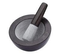 MasterClass Large Granite Pestle and Mortar, 20 x 12 cm (8" x 4.5") - Black / Grey