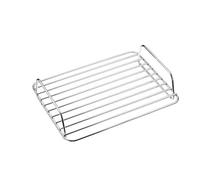 KitchenCraft MasterClass Large Stainless Steel Roasting Rack, Metallic, 32 x 23.5 cm