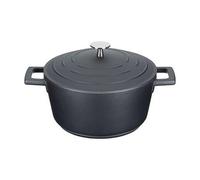 MasterClass Cast Aluminium Casserole Dish With Self-Basting Lid Premium Quality Lightweight Non-Stick Medium Round Blue, Hob To Oven Cooking Pot For Family Meals Curries Dishwasher Safe, 20cm, 2.5L