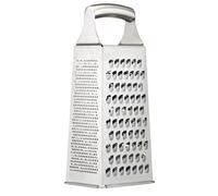 MasterClass Etched Stainless Steel Four-Sided Box Grater with Handle 24 cm (9.5") Silver