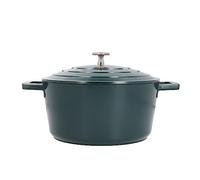 MasterClass Medium Casserole Dish with Lid 4 Litre/24 cm, Lightweight Cast Aluminium, Induction Hob and Oven Safe, Hunter Green