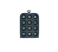 MasterClass Non-Stick 12 Hole Mini Muffin Tray, Carbon Steel, 26 x 19.5cm in Grey | Size: 26 x 19.5 cm Masterclass Grey 26 x 19.5 cm