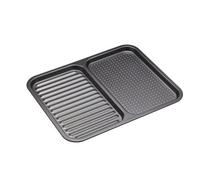 Masterclass Non-Stick 2-In-1 Divided Crisping Tray / Ridged Baking Tray