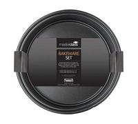 MasterClass KCMCHBSET3 23 and 20 cm Springform Cake Tin Set of 2, Robust 1 mm Carbon Steel with PFOA Non Stick, Includes 2 Loose Bottom Pans, Grey