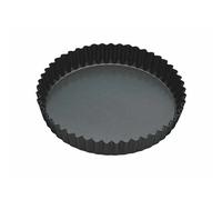 MasterClass Non-Stick Fluted Flan & Quiche Tin with Loose Base, Carbon Steel Bakeware for Sweet and Savoury Baking, Easy Release Design, 23cm, PFAS-Free Bakeware