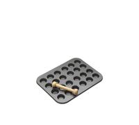 MasterClass Non-Stick 24 Hole Mini Muffin Tray, Carbon Steel, 35 x 27cm in Dark Grey | Size: 35 x 27 cm Masterclass Dark Grey 35 x 27 cm
