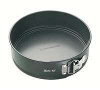 MasterClass KCMCHB44 25 cm Springform Cake Tin with Loose Base and PFOA Non Stick, Robust 1 mm Carbon Steel, 10 Inch Large Round Pan, Grey