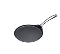 KitchenCraft MasterClass Induction Crepe Pan 24cm Non Stick Carbon Steel Black
