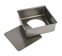 MasterClass 20cm Non-Stick Deep Square Cake Tin with Loose Base, Carbon Steel Bakeware for Sponge Cakes and Celebration Baking, PFAS-Free Bakeware