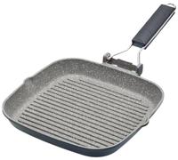 MasterClass Non-Stick Induction-Safe Griddle Pan with Folding Handle, 20 cm (8”), ['Grey']