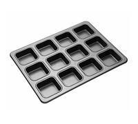 MasterClass Non-Stick Large 34 x 26cm 12 Hole Square Brownie Pan