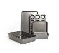 MasterClass Non-Stick Large Roasting Pan, Non-Stick Baking Tray, Non-Stick Twelve Hole Deep Baking Pan, Non-Stick Bake Pan Square, Non-Stick Loaf Pan Masterclass Charcoal