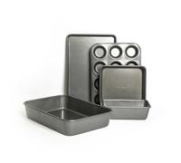MasterClass Non-Stick Large Roasting Pan, Non-Stick Baking Tray, Non-Stick Twelve Hole Deep Baking Pan, Non-Stick Bake Pan Square, Non-Stick Loaf Pan - Grey - Carbon Steel - Bakeware Sets