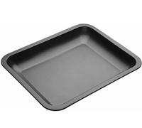 MasterClass 38 x 3.5 cm Roasting Tin with PTFE, PFOA and BPA Free Non Stick, Robust 1 mm Thick Carbon Steel Sloped Open Roaster Tray