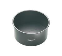 MasterClass Non-Stick Loose Base Deep Cake Pan, Carbon Steel Round Cake Tin, 18cm in Dark Grey Masterclass Dark Grey