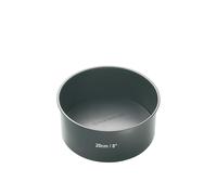 MasterClass Non-Stick Loose Base Deep Cake Pan, Carbon Steel Round Cake Tin, 20cm in Black Masterclass Black