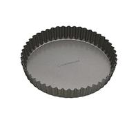 MasterClass Non-Stick Loose Tart and Quiche Tin with PTFE, PFOA and BPA Free Non Stick, Robust 1mm Thick Carbon Steel, Fluted Carbon Steel, Round 23cm (9''), Sleeved