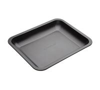 MasterClass Roasting Tin with PTFE, PFOA and BPA Free Non Stick, Robust 1 mm Thick Carbon Steel Sloped Open Roaster Tray , Grey