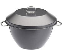 MasterClass Non Stick Pudding Steamer with PTFE, PFOA and BPA Free Non Stick in Gift Box, Robust Carbon Steel, 2 Litre