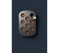 MasterClass Non-Stick Silicone Nine Hole Canelé Pan, 32.5x22cm, Sleeved in Black | Size: 32.5x22 cm Masterclass Black 32.5x22 cm