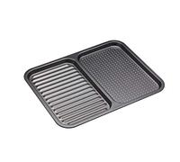 MasterClass Baking Tray Kcmchb99 - 2-in-1 Divided Non-Stick Carbon Steel 39 x 31 cm PTFE/PFOA/BPA-Free