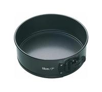 MasterClass 18 cm Springform Cake Tin with Loose Base and PTFE, PFOA and BPA Free Non Stick, Robust 1mm Thick Carbon Steel,7 Inch Round Pan, Grey